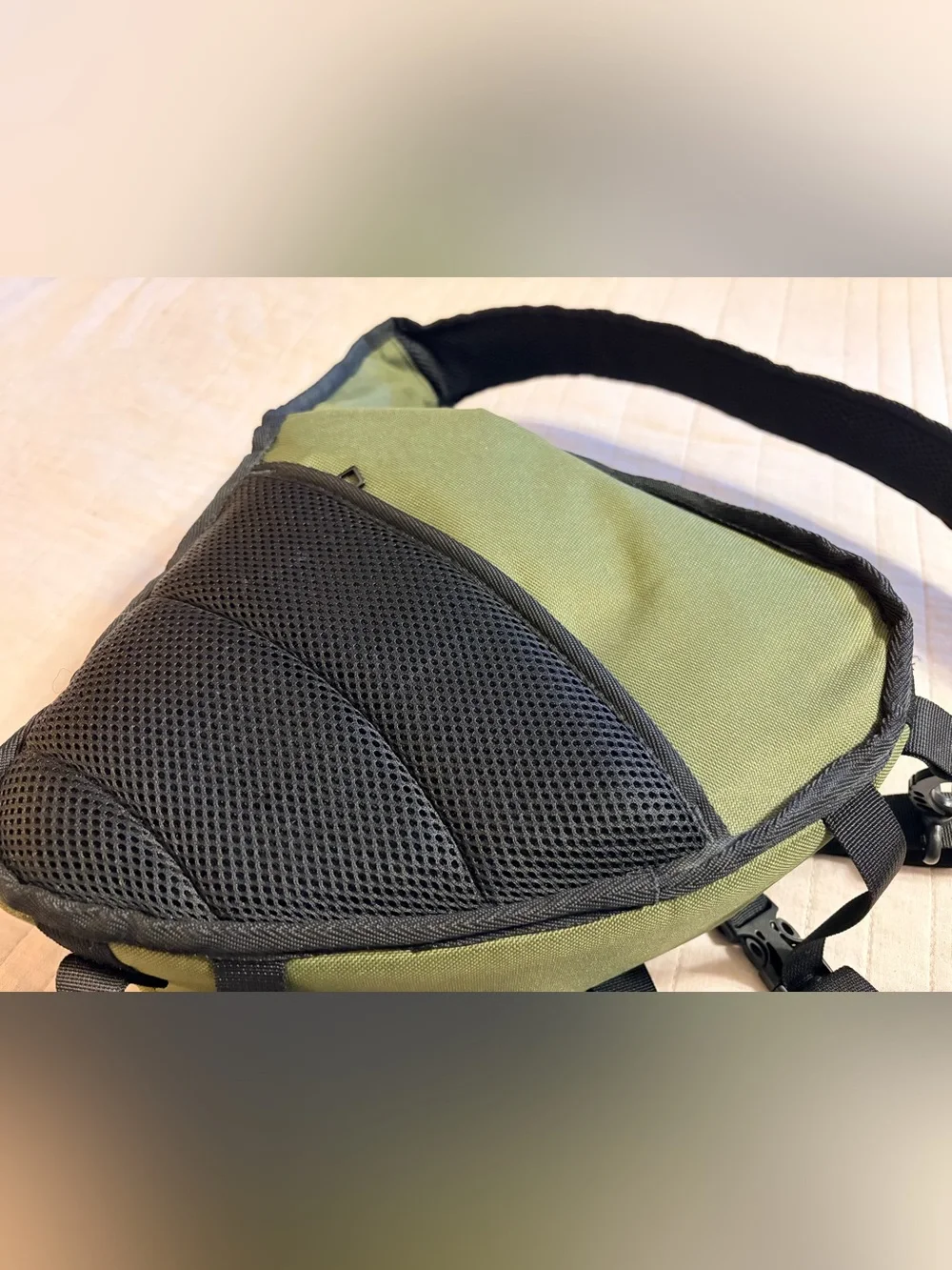 Caden Olive Green Sling Backpack Compact Crossbody Camera Bag